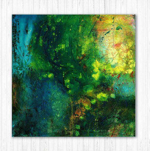 Mystical Secrets - Textural Abstract Painting by Kathy Morton Stanion by Kathy Morton Stanion
