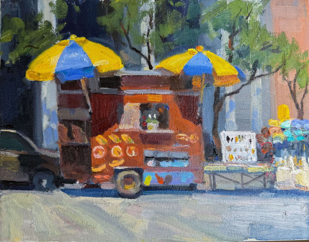 Hot Dog Stand. Downtown NYC by Nataliia Nosyk