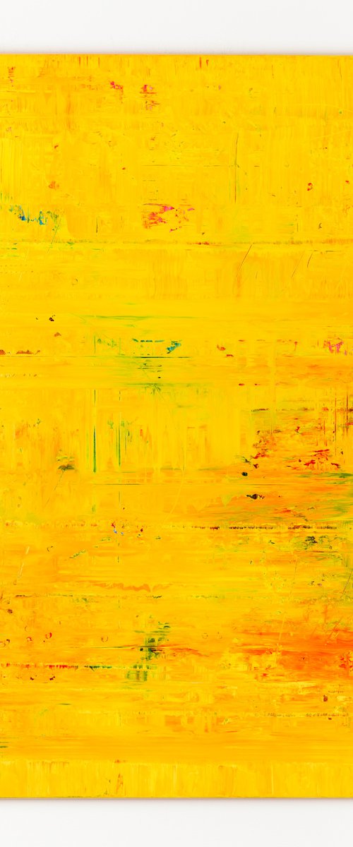 Yellow abstract painting WT843 by Radek Smach