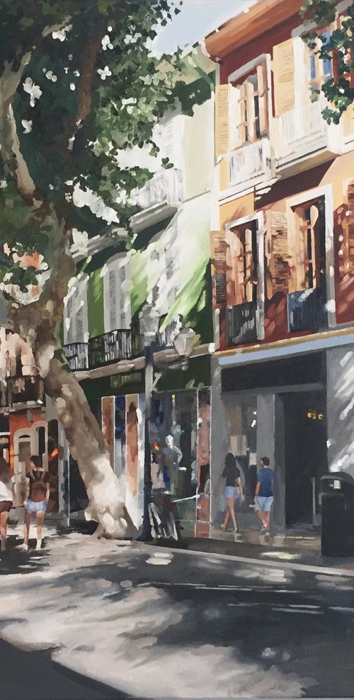 Dappled Streets of Denia by Helen Sinfield
