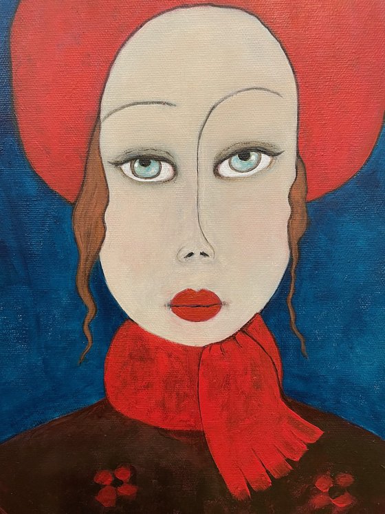 THE LADY WITH A STRAWBERRY BEANIE