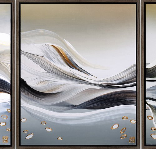 Gently Falling Triptych by Novi Lim
