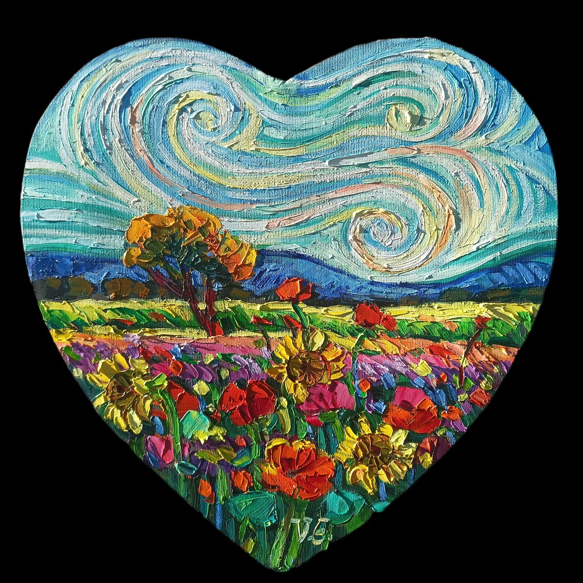 Heart Of Gogh 2 By Vanya Georgieva, 12 X 12, Artwork For Sale On Artfinder