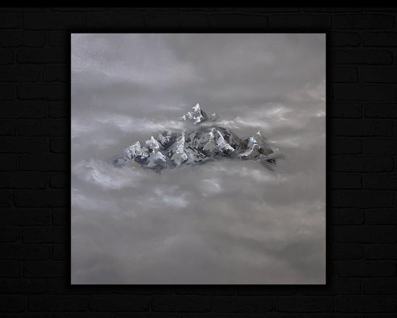 Through the clouds, 60 х 60 cm, oil on canvas