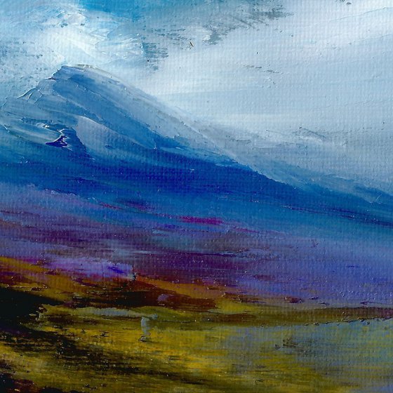 Angus Glens , Scottish heather grouse moor landscape painting