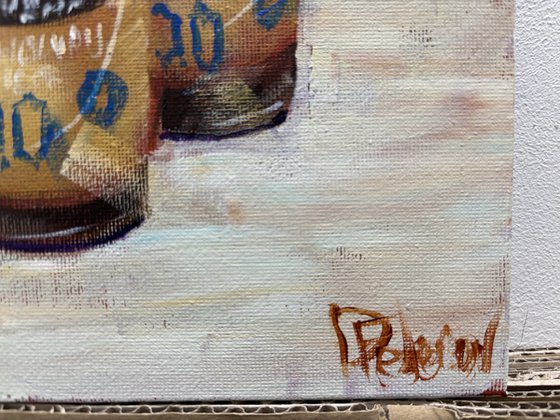 Three Brown Bottles