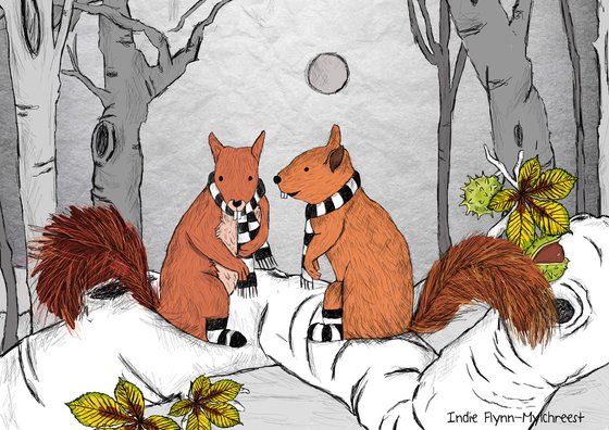 Red Squirrels at play 3