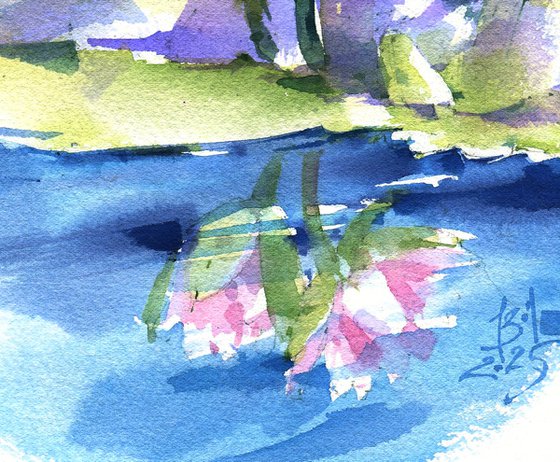 Diptych "Pink Lotuses"