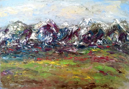 "Foothills above Salt Lake City" 21x30cm/8x12 in by Katia Ricci