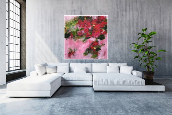 Bed of Roses - Large, contemporary painting