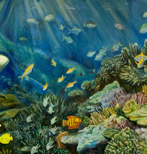 Coral Reef (triptych) by Nikola Ivanovic