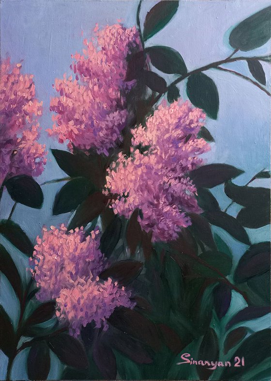 Lilac-2 (28x40cm, oil painting, ready to hang)