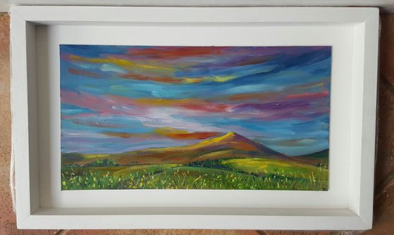 Spring Sunset over Croghan Mountain = An Irish Landscape