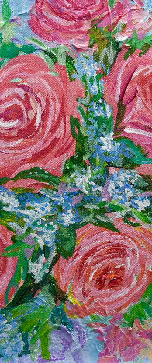 Pink Roses by Olga Tkachyk
