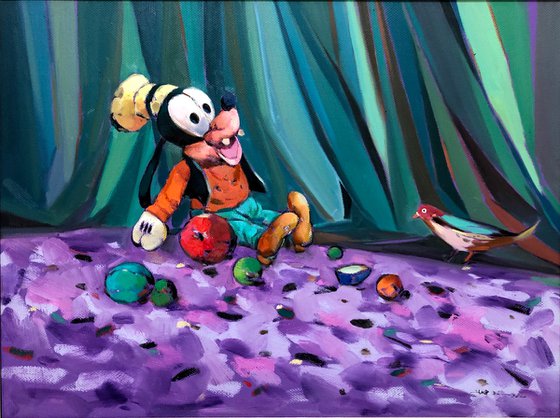 Original Still life oil painting：toys