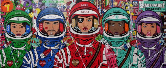 The 5th Element - Cadets 240cm x 100cm Space Cadets Textured Urban Pop Art