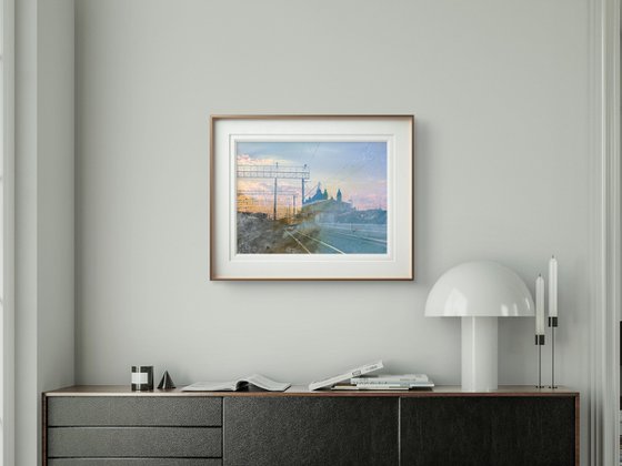 Sunrise sky City scape