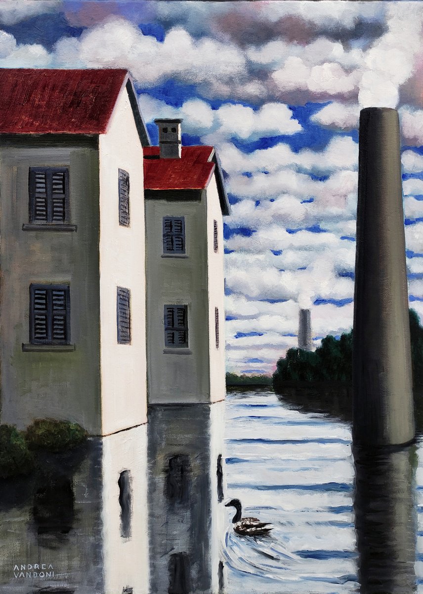 A New Lake By Andrea Vandoni, 20 X 28, Artwork For Sale On Artfinder