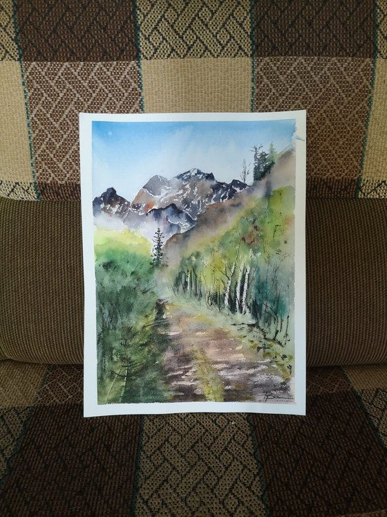 Mountain Path in Morning