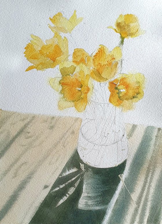 Bouquet of yellow daffodils