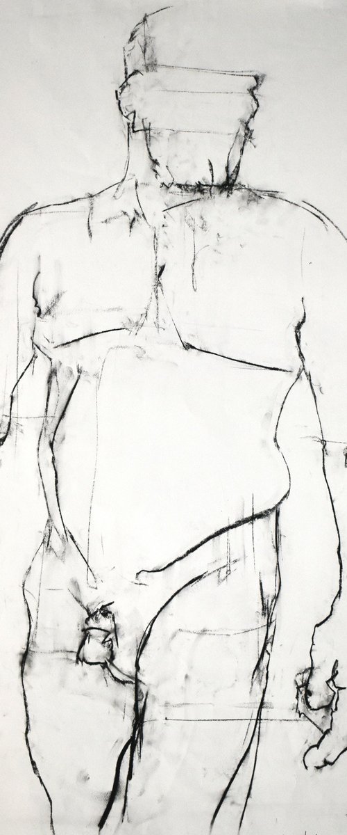 Study of a male Nude - Life Drawing No 641 by Ian McKay