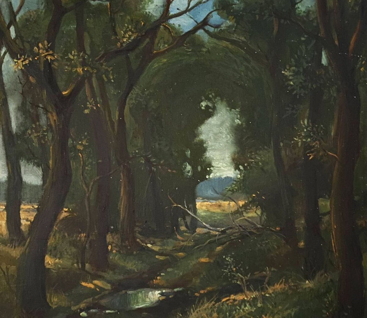 Impressionistic Landscape Oil Painting By Oleg And Alexander Litvinov, 12 X 11", After The Rain, Original Artwork