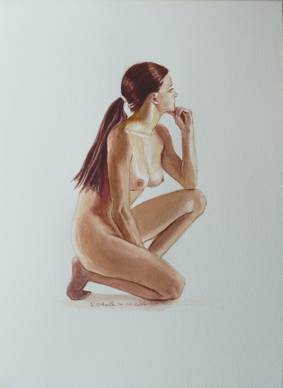 Seated female nude