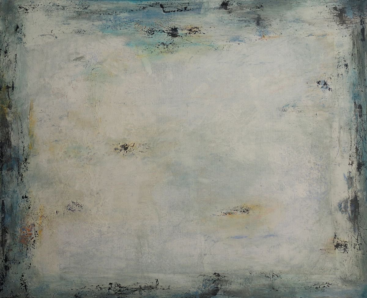 Organic Abstract Acrylic Painting By Doris Duschelbauer, 39 X 32, Hidden Memories, Original Artwork