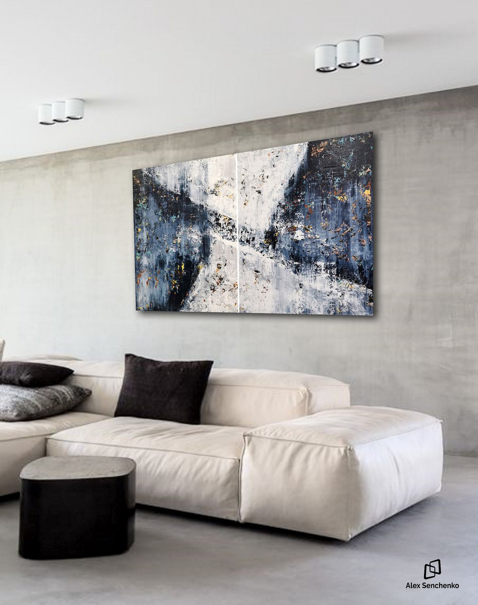 200x120cm. / abstract painting / Abstract 2205 by Alex Senchenko