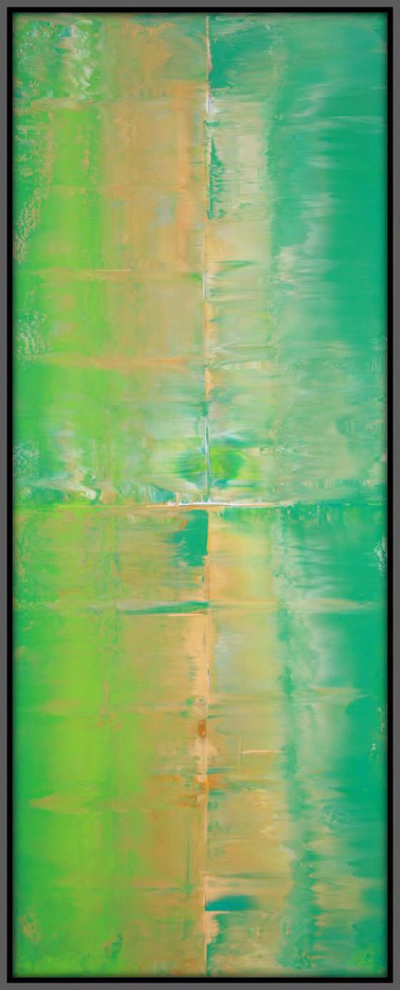 Abstract Teal Lime Green Concept