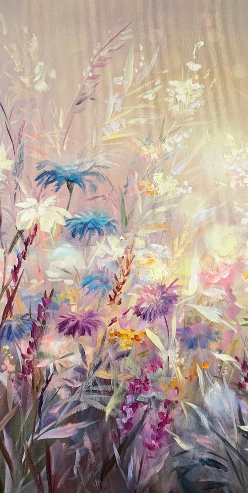 Field of Flowers in Bloom by Olena Hontar