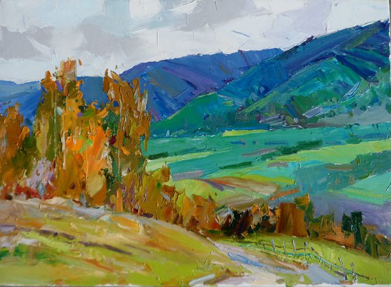 "  Autumn in the mountains  "
