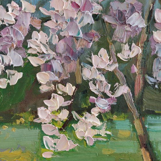 Landscape from life "Magnolia blossom", 2024