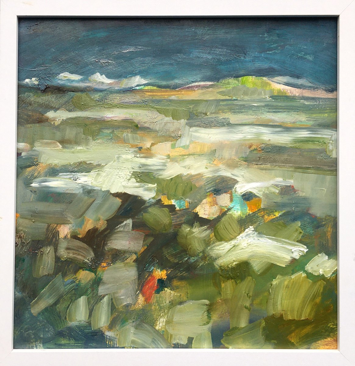 Impressionistic Landscape Oil Painting By Guy Pickford, 13 X 13, Away, Yet Closer, Original Artwork