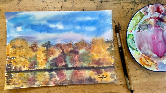 Autumn at Stourhead, Wiltshire