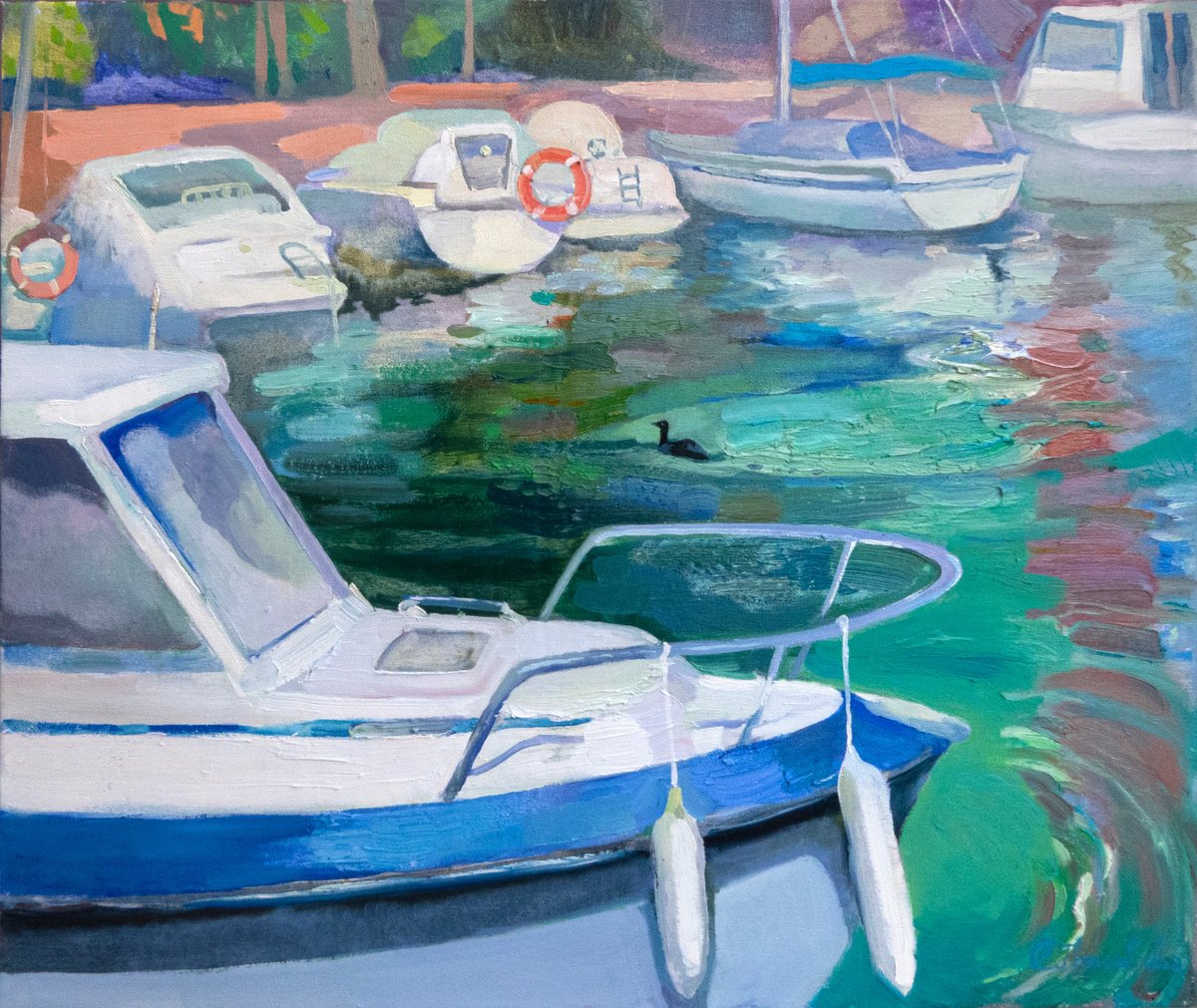 Impressionistic Landscape Oil Painting By Anastasiia Grygorieva, 24 X 20, Catcher Of Happiness, Original Artwork