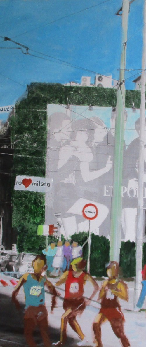 I LOVE MILANO - MODERN CITYSCAPE by Rosalind Roberts