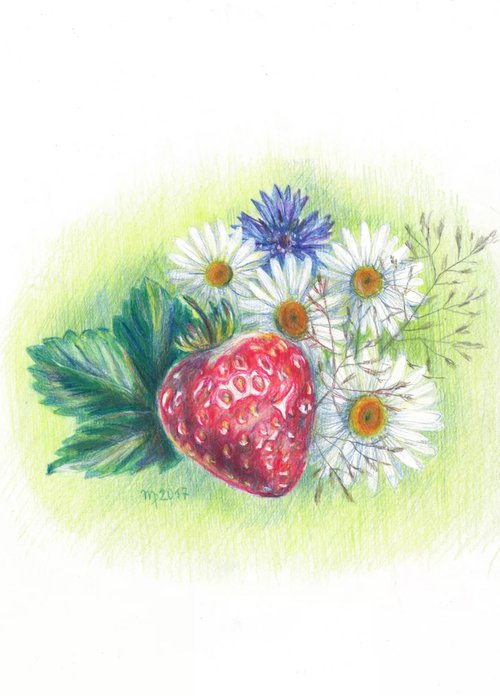 Strawberry and camomiles by Morgana Rey