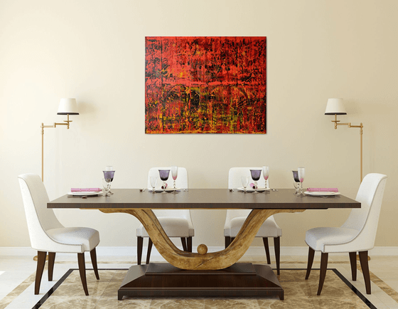 Creation Mistake - Large Abstract Painting on Canvas Ready to Hang