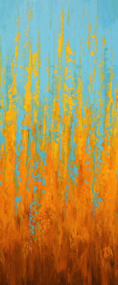 Vibrant Orange Blue by Suzanne Vaughan