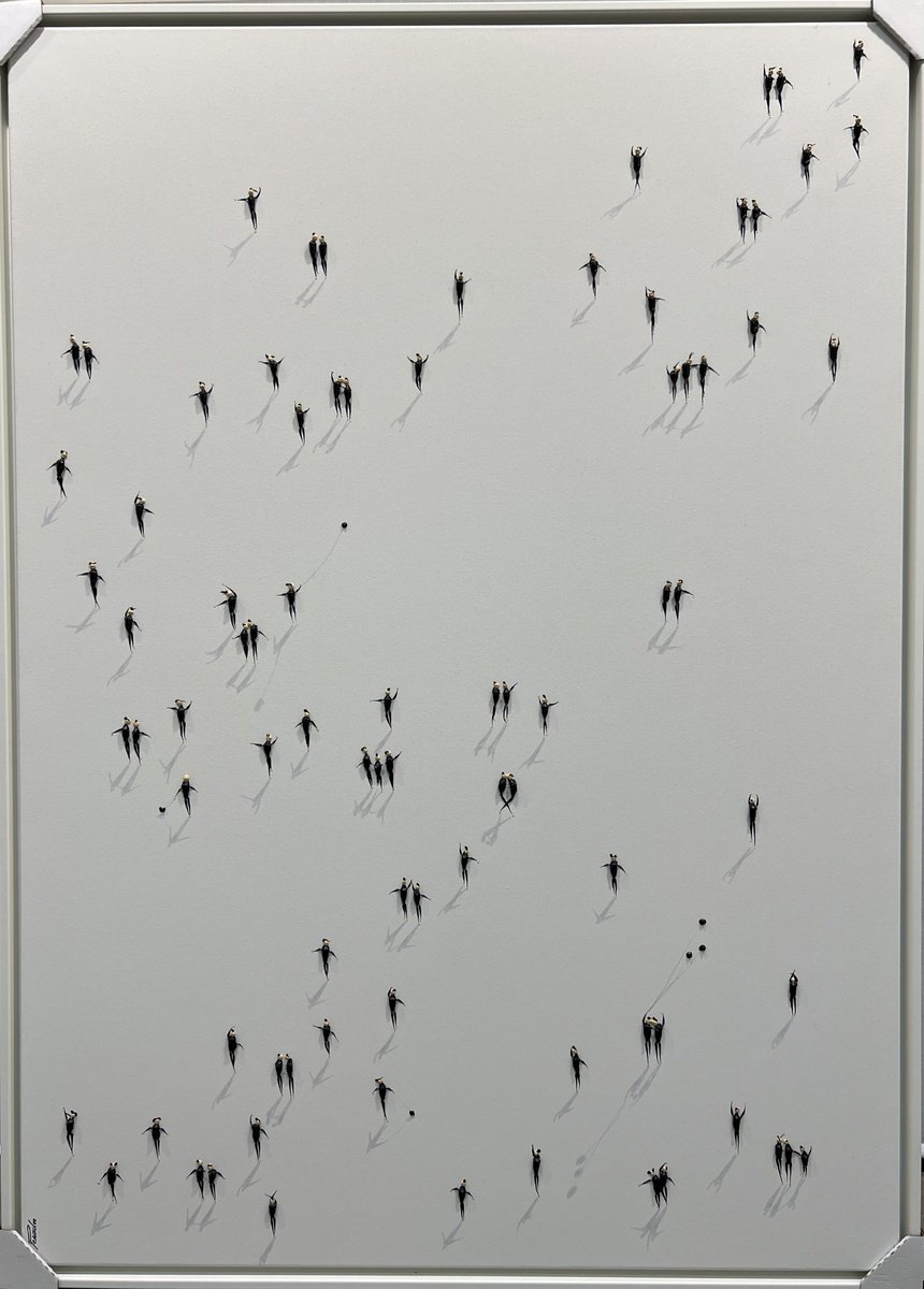 Abstract Portrait Acrylic Painting By Eka Peradze, 36 X 48, Freedom People ,, Everyday Life - ? Eka Peradze Art, Original Artwork