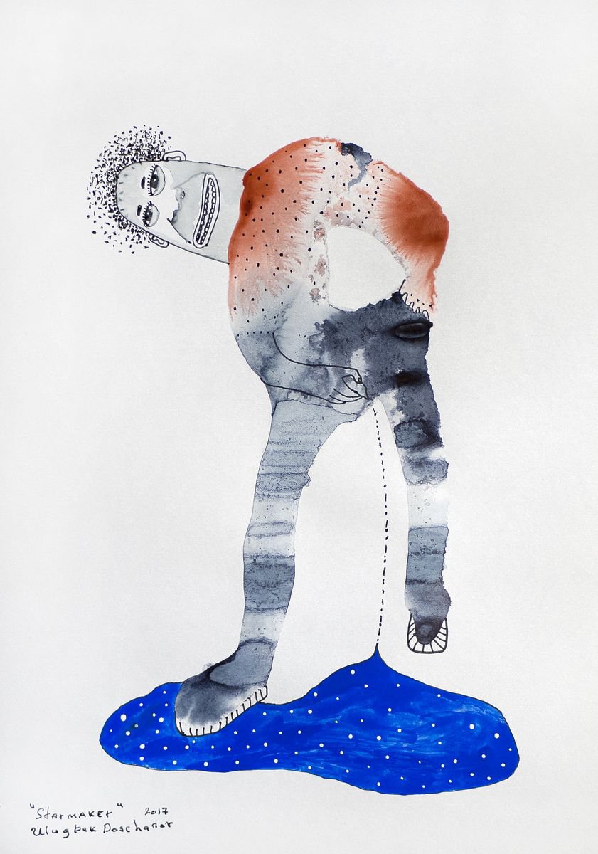 Starmaker. ink on paper Drawing by Ulugbek Doschanov