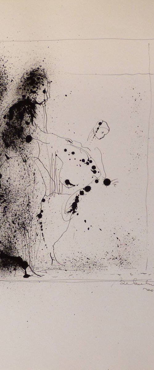 Drip-drawing #2, 32x50 cm by Frederic Belaubre