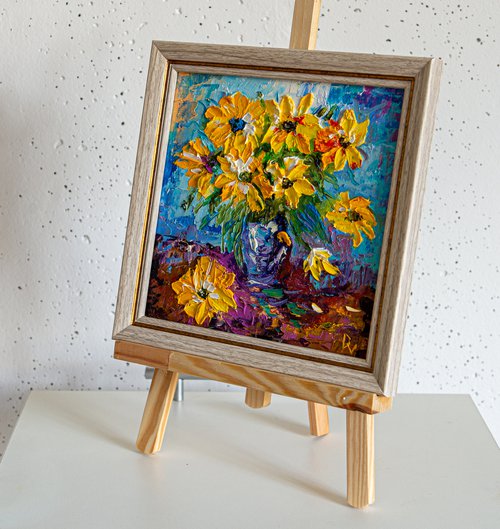 Yellow flowers(framed) by Vladyslav Durniev