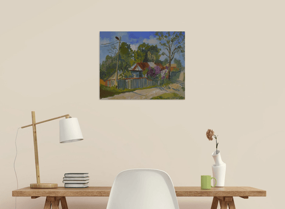 Sednev. Lilac blooms.