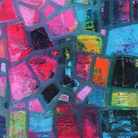 Abstract in Pink and Blue