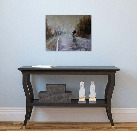 The Climb II (Cycling Painting)