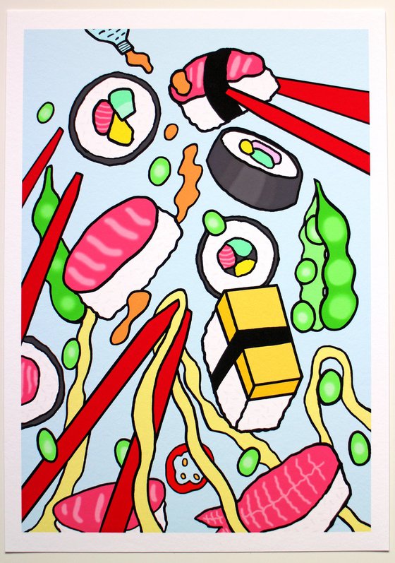 Sushi Party Giclee Print