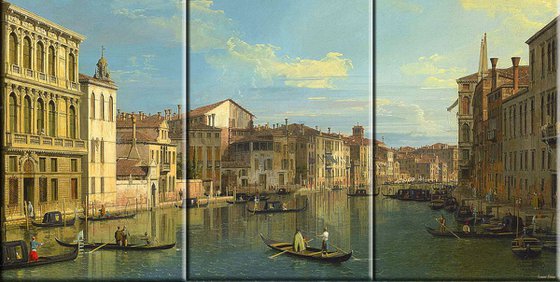 A Triptych Contemporary Canaletto 