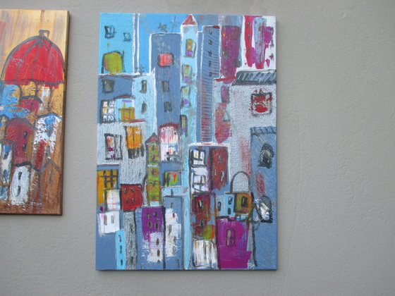 blue summer city